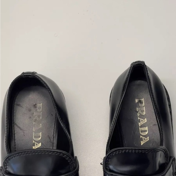 Prada brushed chocolate loafers - Picture 5 of 10